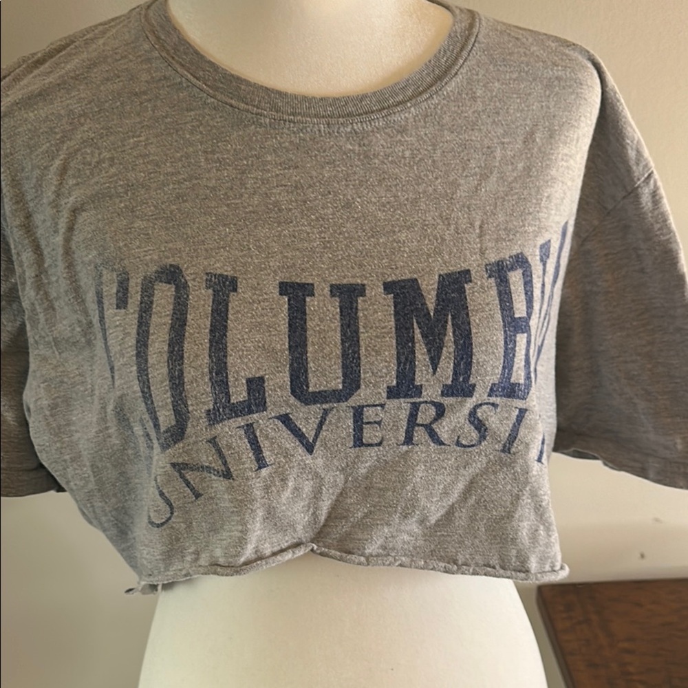 Gray Columbia University Women's Crop Top